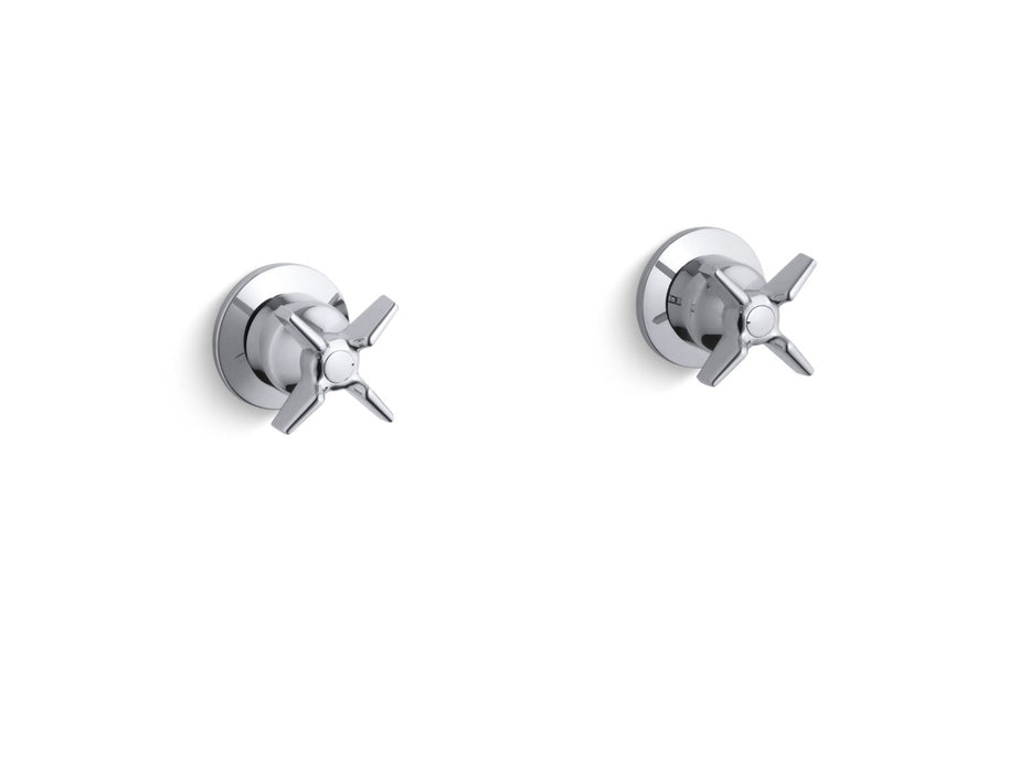 KOHLER K-T7744-3 Triton Wall-mount valve trim with cross handles, requires valve