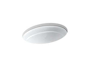 KOHLER K-2824 Serif 20-3/4" oval undermount bathroom sink, no overflow