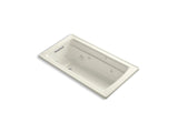 KOHLER K-1122-W1 Archer 60" x 32" drop-in whirlpool bath with and Bask heated surface