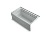 KOHLER K-1122-GHRAW Archer 60" x 32" alcove Heated BubbleMassage air bath with Bask heated surface, right drain