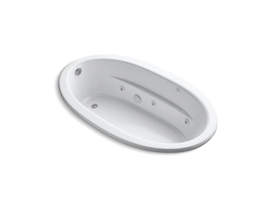 KOHLER K-1164-H Sunward 72" x 42" drop-in heated whirlpool bath