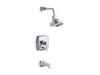 KOHLER K-T16233-4 Margaux Rite-Temp bath and shower trim kit with push-button diverter and lever handle, 2.5 gpm