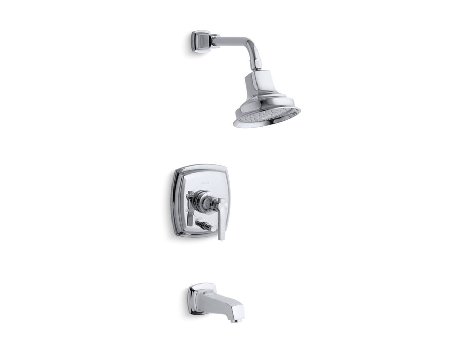 KOHLER K-T16233-4 Margaux Rite-Temp bath and shower trim kit with push-button diverter and lever handle, 2.5 gpm
