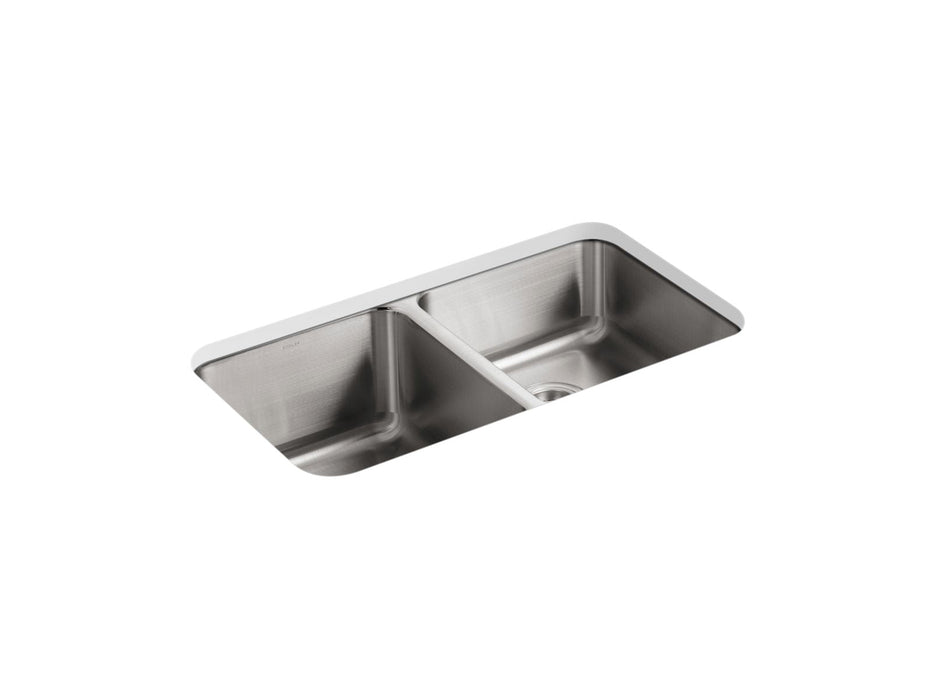 KOHLER K-3351 Undertone 31-1/2" undermount double-bowl kitchen sink