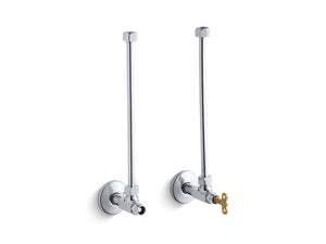 KOHLER K-7608 Pair 1/2" NPT angle supplies with loose-key stop and annealed vertical tube