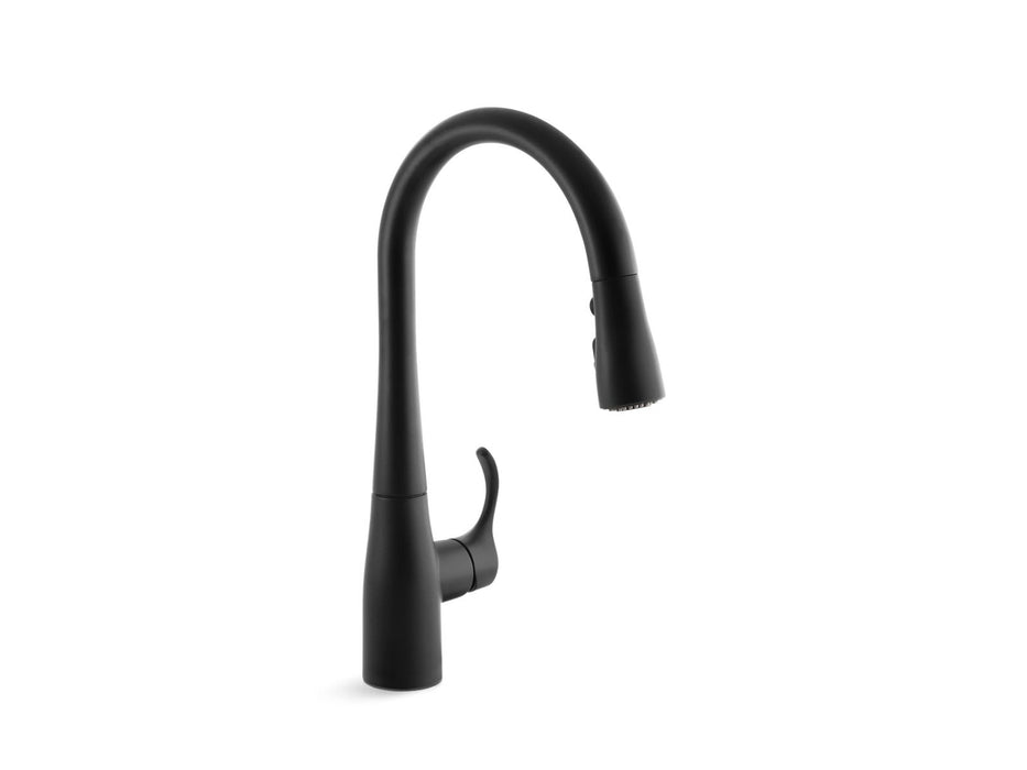 KOHLER K-597 Simplice Compact pull-down kitchen sink faucet with three-function sprayhead