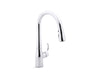KOHLER K-597 Simplice Compact pull-down kitchen sink faucet with three-function sprayhead