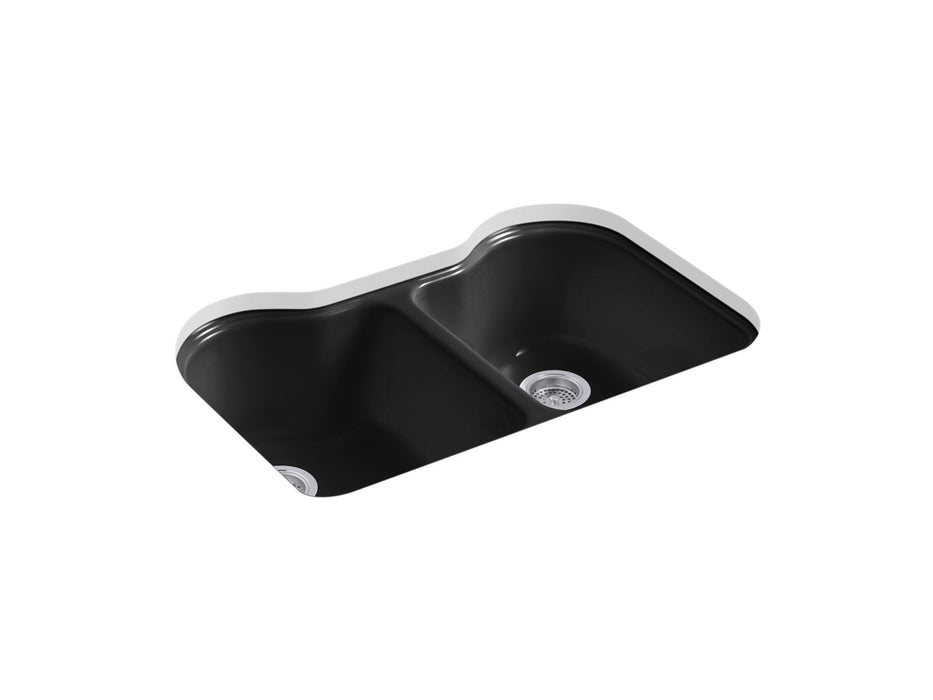 KOHLER K-5818-5U Hartland 33" undermount double-bowl kitchen sink