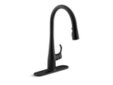 KOHLER K-596 Simplice Pull-down kitchen sink faucet with three-function sprayhead