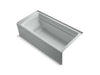 KOHLER K-1125-RAW Archer 72" x 36" alcove bath with Bask heated surface, alcove, right drain