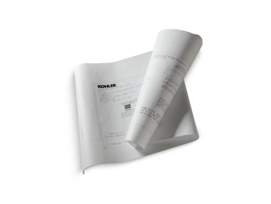 KOHLER K-886 Underscore Undermount installation kit for K-5717/K-5718 Underscore baths