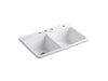 KOHLER K-5846-4 Brookfield 33" top-mount double-bowl kitchen sink