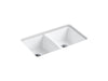 KOHLER K-5873-5U Deerfield 33" undermount double-bowl kitchen sink