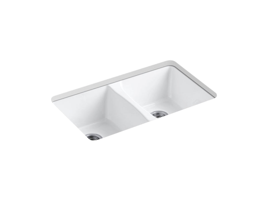 KOHLER K-5873-5U Deerfield 33" undermount double-bowl kitchen sink