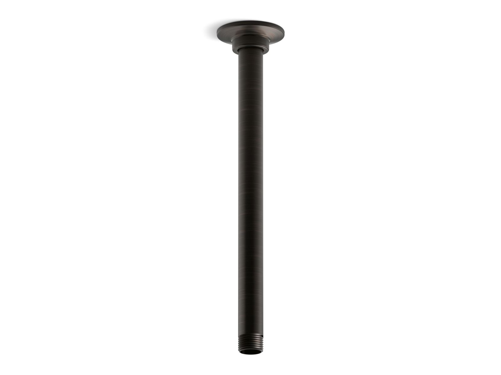 KOHLER 12 in. Ceiling Mount Rainhead Arm and Flange in Matte Black