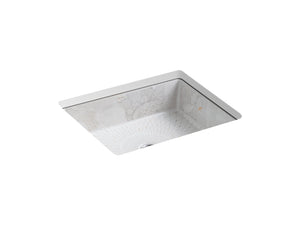 KOHLER K-14275-SMC Empress Bouquet Kathryn 19-3/4" square undermount bathroom sink, no overflow
