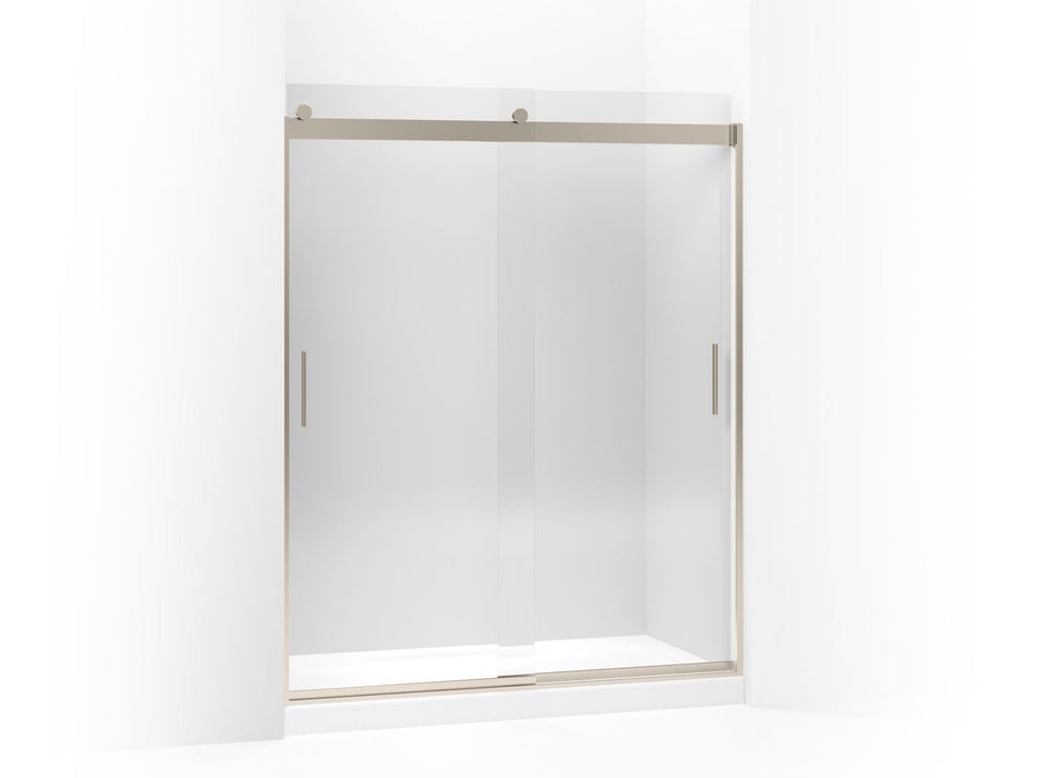 KOHLER K-706009-L Levity Sliding shower door, 74" H x 56-5/8 - 59-5/8" W, with 1/4" thick Crystal Clear glass