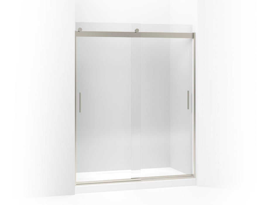KOHLER K-706009-L Levity Sliding shower door, 74" H x 56-5/8 - 59-5/8" W, with 1/4" thick Crystal Clear glass