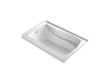 KOHLER K-1239-GHLAW Mariposa 60" x 36" alcove Heated BubbleMassage air bath with Bask heated surface, left drain