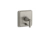 KOHLER K-T98757-4A Pinstripe Rite-Temp valve trim with push-button diverter and lever handle
