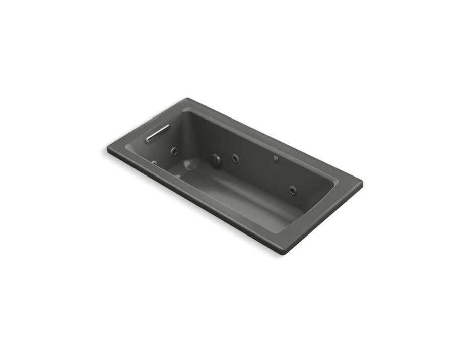 KOHLER K-1947-W1 Archer 60" x 30" drop-in whirlpool bath with Bask heated surface