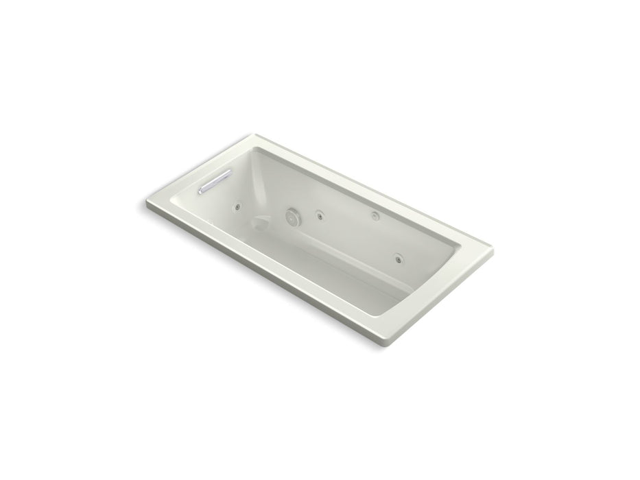 KOHLER K-1947-W1 Archer 60" x 30" drop-in whirlpool bath with Bask heated surface