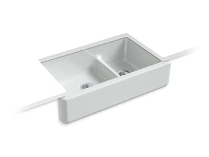 KOHLER K-6427 Whitehaven Smart Divide 35-3/4" undermount double-bowl farmhouse kitchen sink