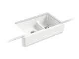 KOHLER K-6427 Whitehaven Smart Divide 35-3/4" undermount double-bowl farmhouse kitchen sink