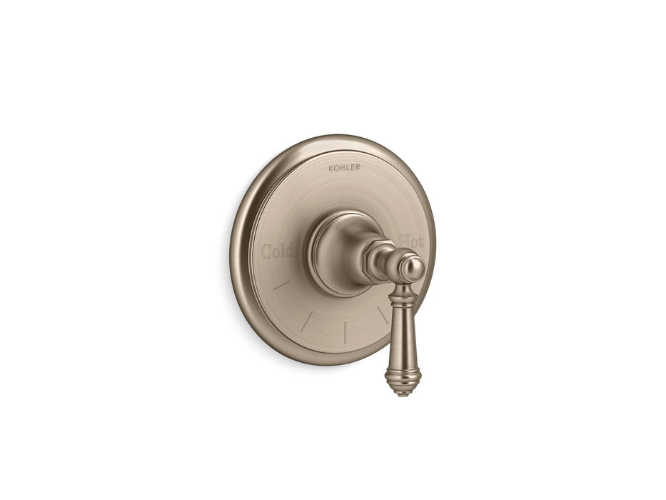 KOHLER K-T72769-4 Artifacts MasterShower temperature control valve trim with lever handle