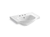 KOHLER K-5248-4 Veer 24" square pedestal bathroom sink