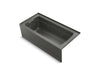 KOHLER K-1949-LAW Archer 66" x 32" alcove whirlpool bath with Bask heated surface, left drain