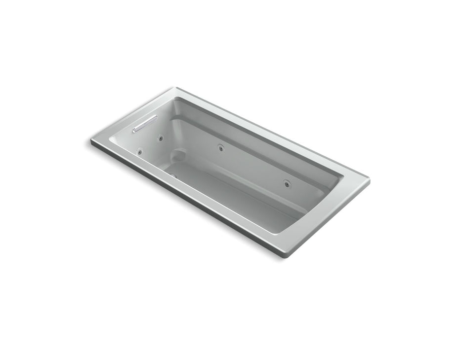 KOHLER K-1949-H Archer 66" x 32" drop-in heated whirlpool bath