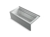KOHLER K-1949-LAW Archer 66" x 32" alcove whirlpool bath with Bask heated surface, left drain