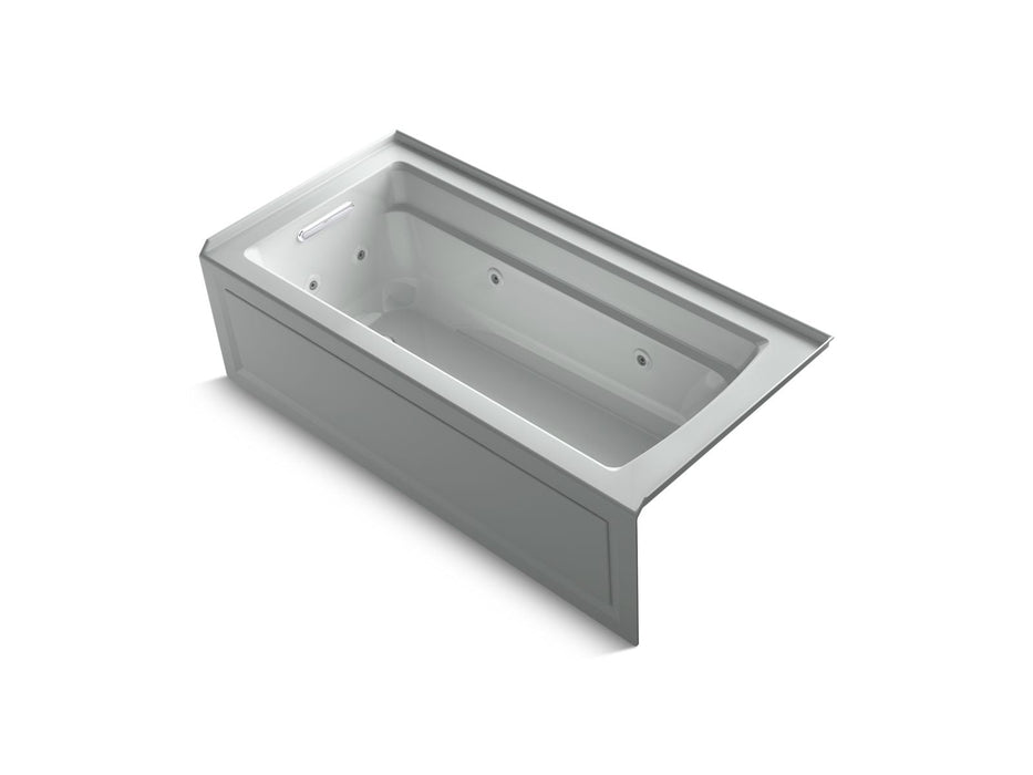 KOHLER K-1949-LAW Archer 66" x 32" alcove whirlpool bath with Bask heated surface, left drain