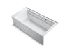 KOHLER K-1124-RAW Archer 72" x 36" alcove whirlpool bath with Bask heated surface, right drain