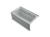 KOHLER K-1122-LAW Archer 60" x 32" alcove whirlpool bath with Bask heated surface, alcove left drain