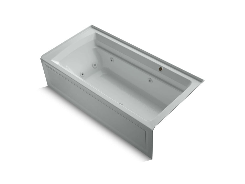 KOHLER K-1124-RAW Archer 72" x 36" alcove whirlpool bath with Bask heated surface, right drain