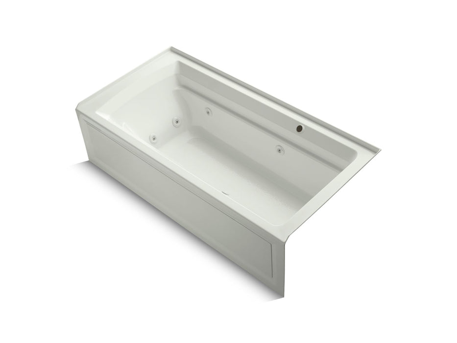 KOHLER K-1124-RAW Archer 72" x 36" alcove whirlpool bath with Bask heated surface, right drain