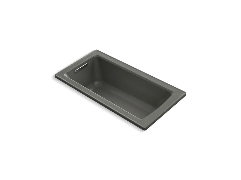 KOHLER K-1947-GHW Archer 60" x 30" drop-in Heated BubbleMassage air bath with Bask heated surface