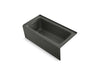 KOHLER K-1947-GHLAW Archer 60" x 30" integral apron Heated BubbleMassage air bath with Bask heated surface and left-hand drain