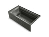 KOHLER K-1124-XGHRA Archer 72" x 36" alcove Heated BubbleMassage air bath and whirlpool, right drain