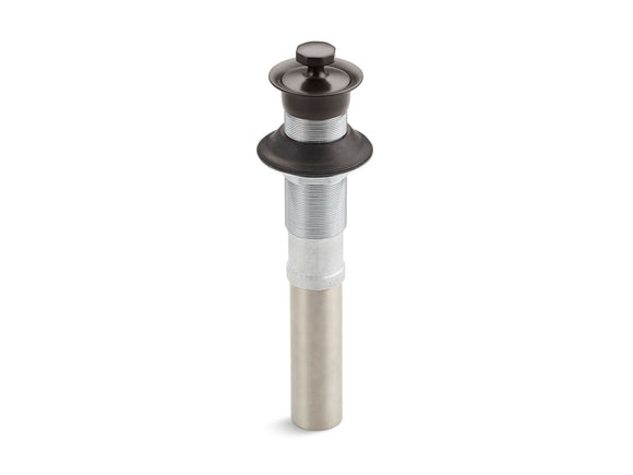 KOHLER K-7127 Bathroom sink drain with non-removable metal stopper and without overflow