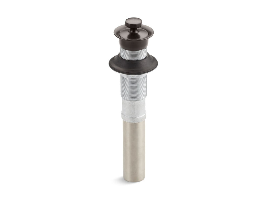 KOHLER K-7127 Bathroom sink drain with non-removable metal stopper and without overflow