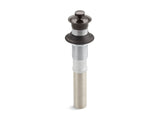 KOHLER K-7127 Bathroom sink drain with non-removable metal stopper and without overflow