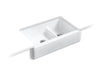 KOHLER K-6349 Whitehaven Hayridge Smart Divide 35-11/16" undermount double-bowl farmhouse kitchen sink