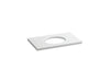 KOHLER K-5423 Solid/Expressions 37" vanity top with single Verticyl oval cutout