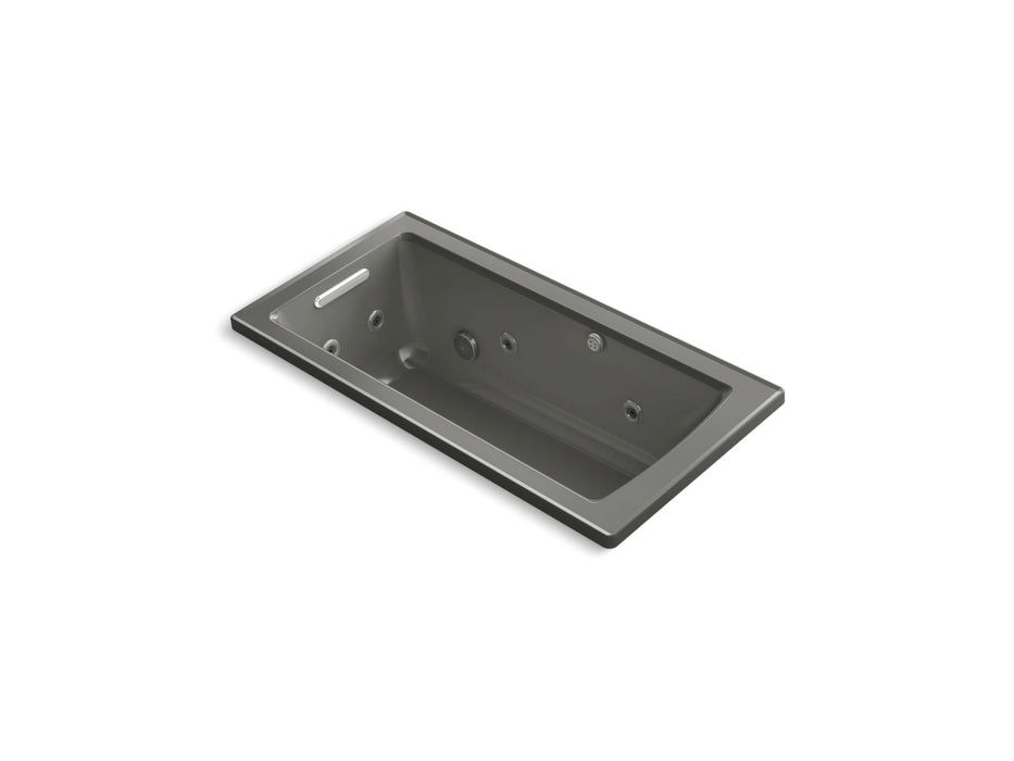 KOHLER K-1947-XHGH Archer 60" x 30" drop-in Heated BubbleMassage air bath with whirlpool