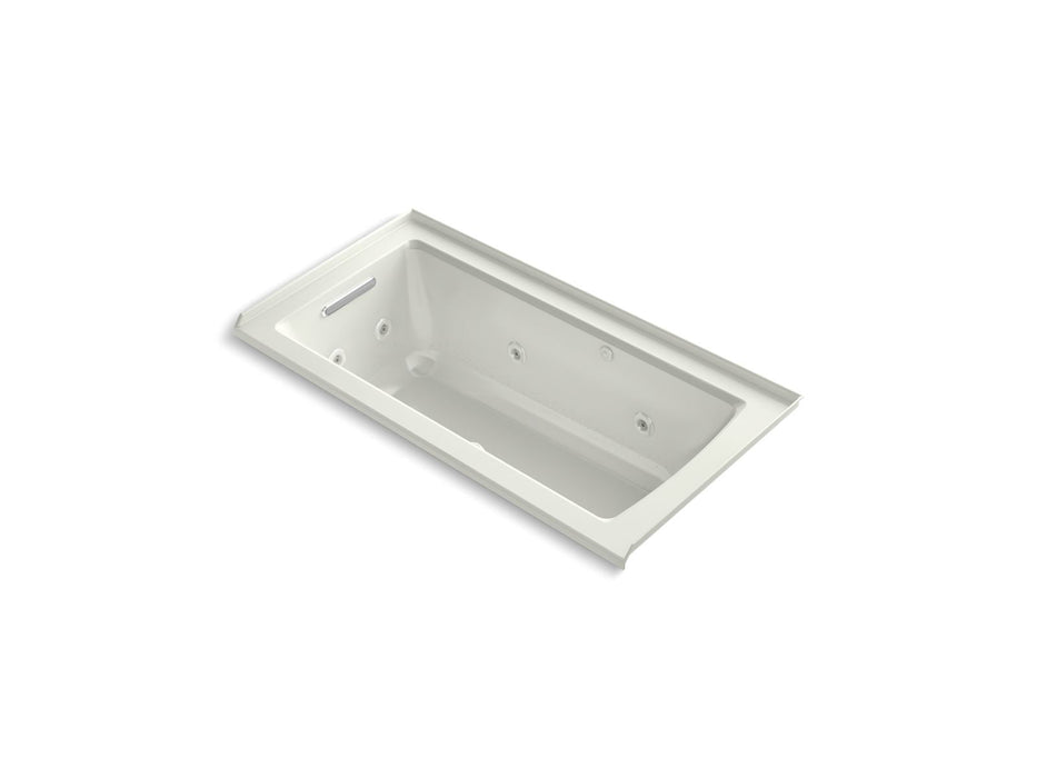 KOHLER K-1947-XHGHL Archer 60" x 30" alcove Heated BubbleMassage air bath and whirlpool, left drain
