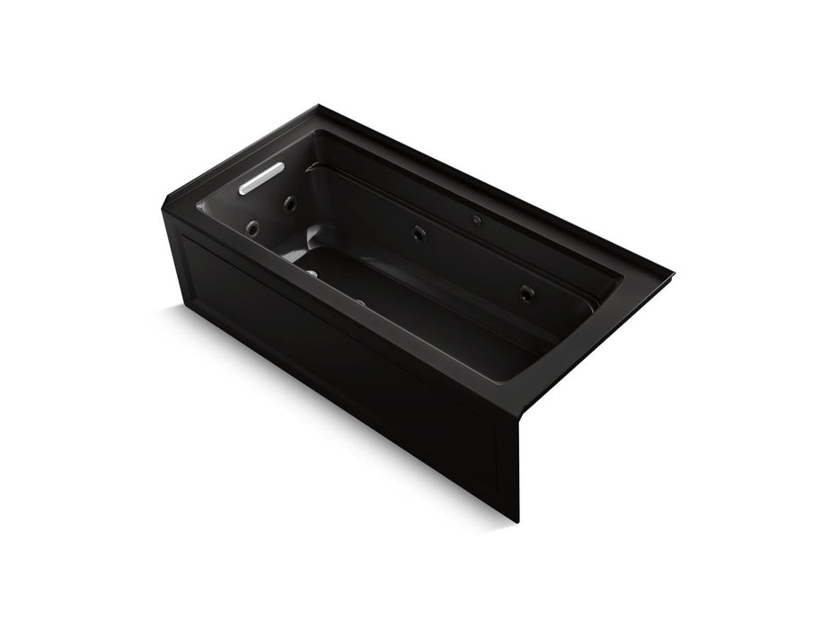 KOHLER K-1949-XGHLA Archer 66" x 32" alcove Heated BubbleMassage air bath and whirlpool, left drain