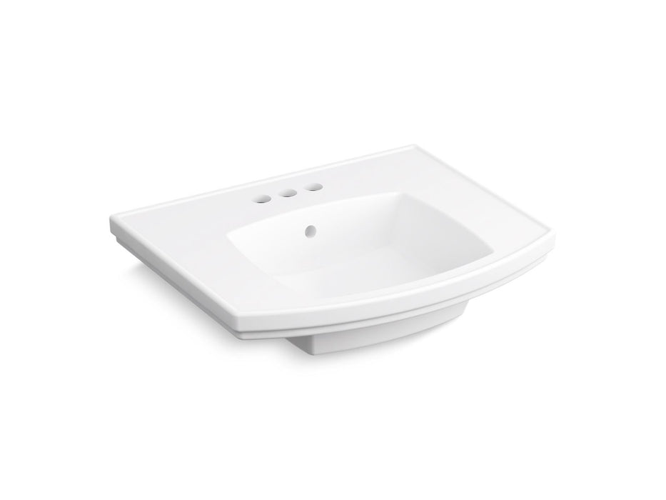 KOHLER K-24051-4 Kelston 23-3/4" rectangular pedestal bathroom sink